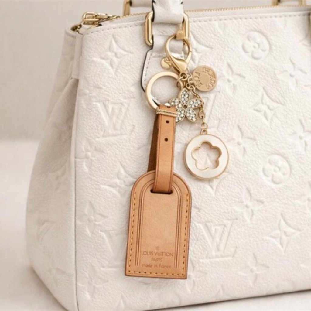 Authentic Louis Vuitton Gold Lock Keychain Bag Lagguge Tagunbranded Charm Lv